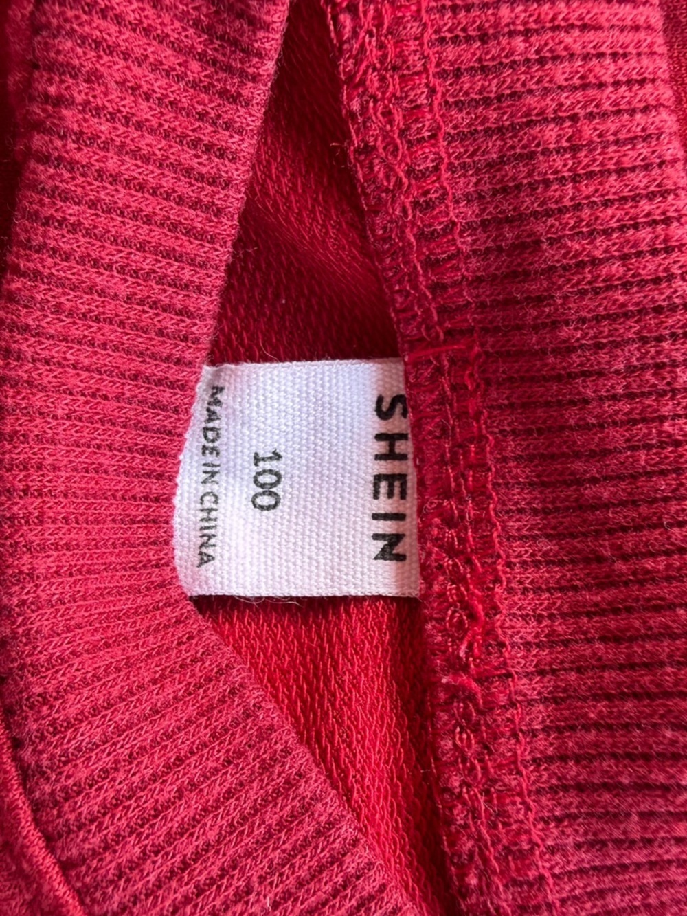 SHEIN Red Girls' Butterfly Sweatshirt with Leopard Print Accent Size 100 (3T/4T) - Picture 5 of 5